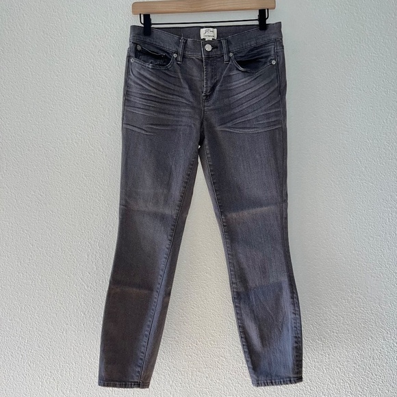 J. Crew Toothpick Gray Wash Denim Mid Rise Ankle Length Skinny Jeans size 28 - Picture 2 of 8